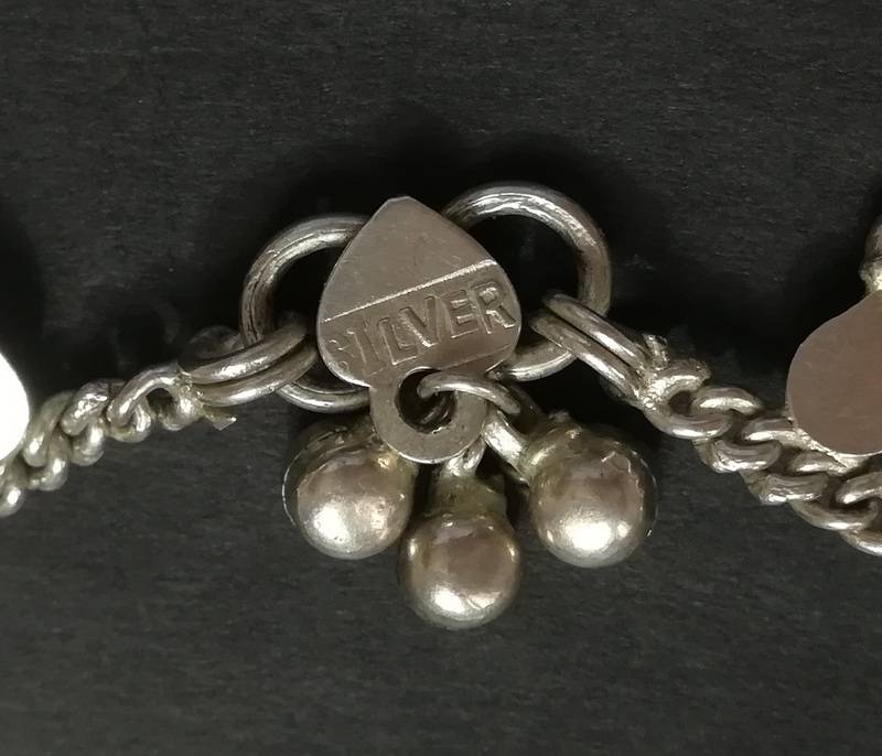 INDIAN SILVER BRACELET 170X12MM 14 GRAMS