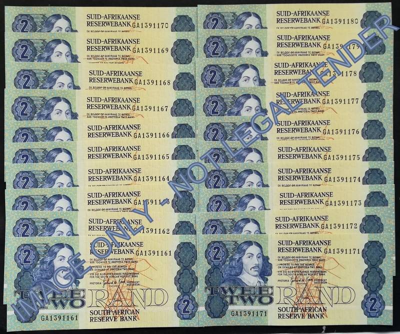 GERHARD DE KOCK 2 RAND 3RD ISSUE *20 NOTES SEQUENE*