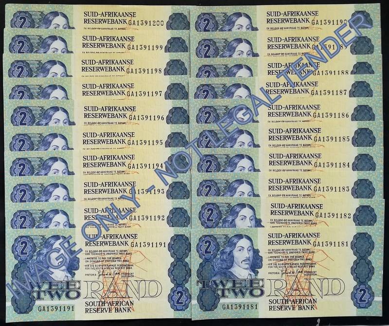 GERHARD DE KOCK 2 RAND 3RD ISSUE *20 NOTES SEQUENE*