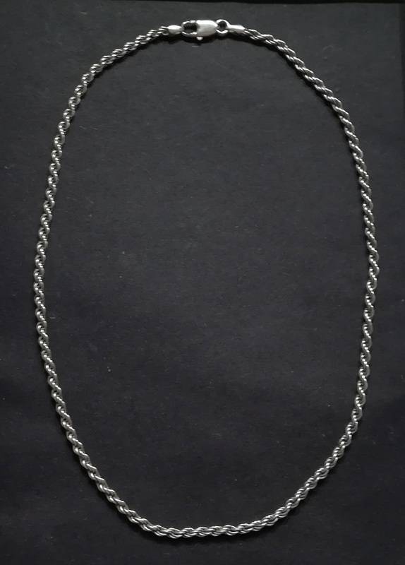 STERLING SILVER ROPE CHAIN 3 X 450MM 12,5 GRAMS