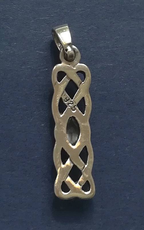 STERLING SILVER PENDANT/CHARM 5X25MM 1.3 GRAMS