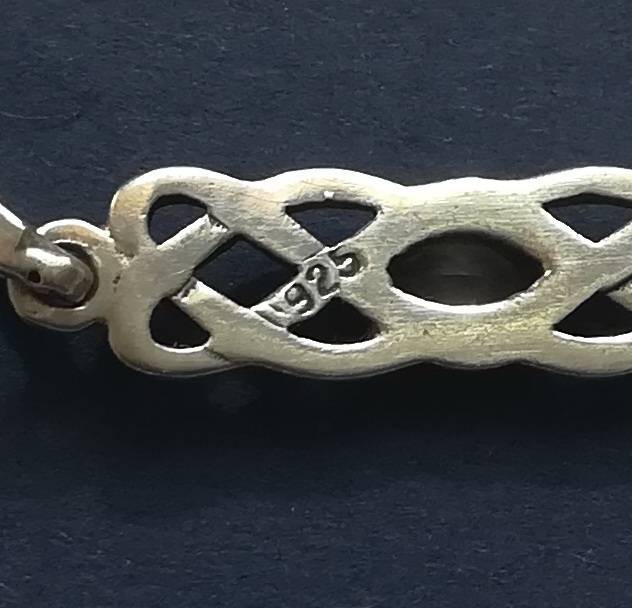 STERLING SILVER PENDANT/CHARM 5X25MM 1.3 GRAMS