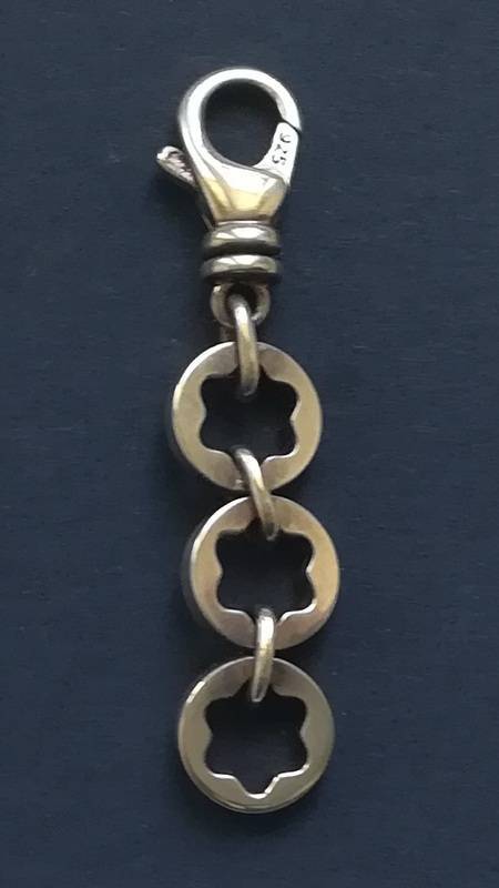 MONT BLANC STERLING SILVER KEY HOLDER 8 X 40MM