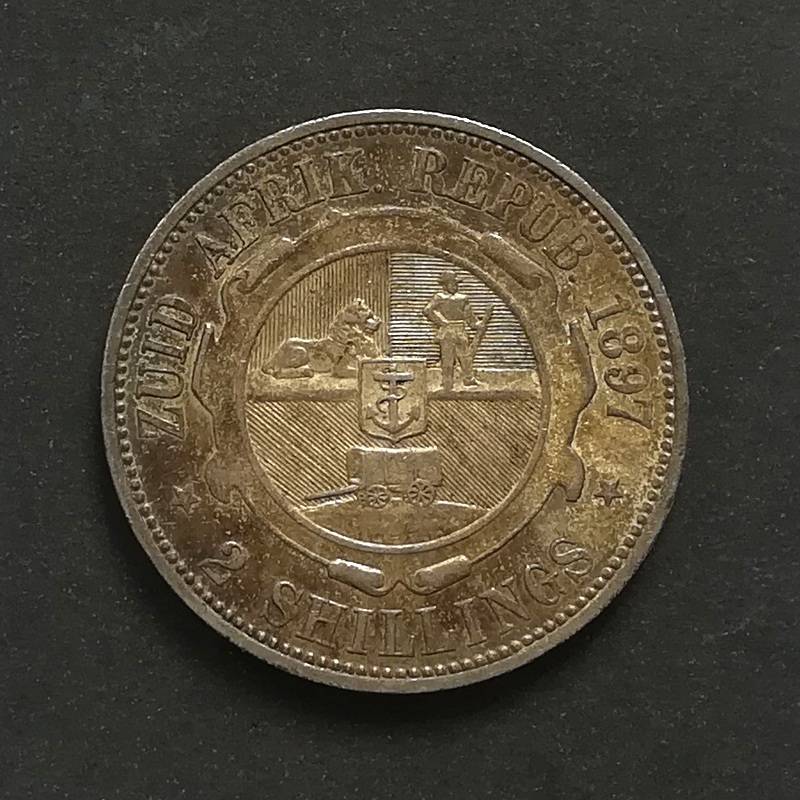 ZAR 1897 2 SHILLINGS EF+