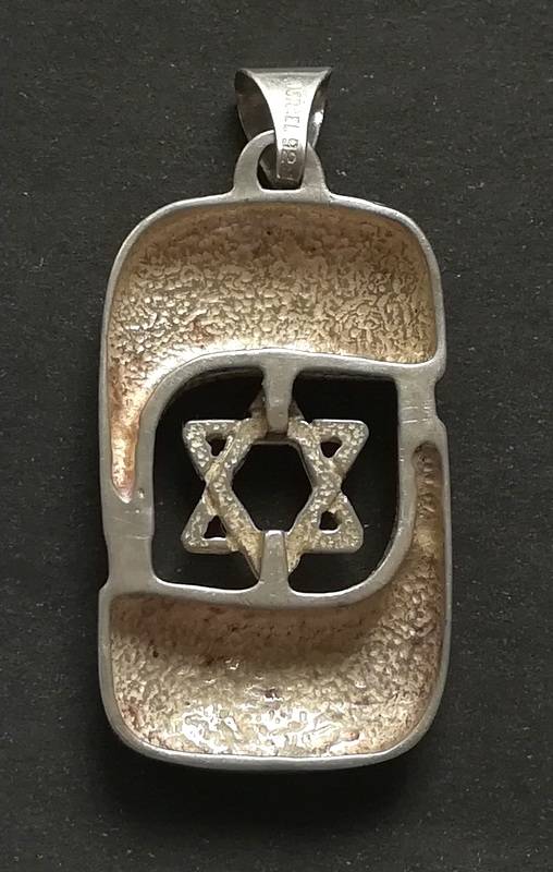 STERLING SILVER *STAR OF DAVID* PENDANT 16X30MM 5.8 GRAMS
