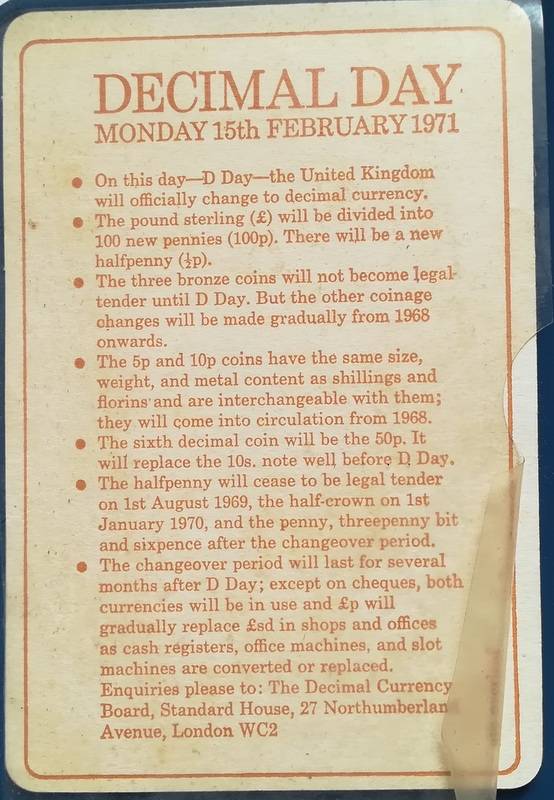 BRITAIN'S FIRST DECIMAL COINS FOLDER