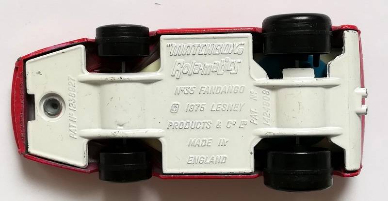 MATCHBOX ROLA-MATICS 1975 LESNEY NO.35 FANDANGO "ENGLAND" pAT 1424808