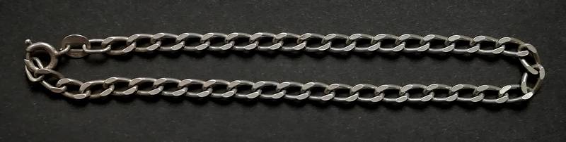 STERLING SILVER CHAIN BRACELET  190MMX2MMX2MM 4 GRAMS