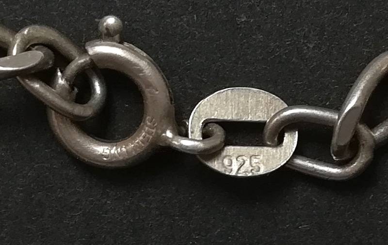 STERLING SILVER CHAIN BRACELET  190MMX2MMX2MM 4 GRAMS
