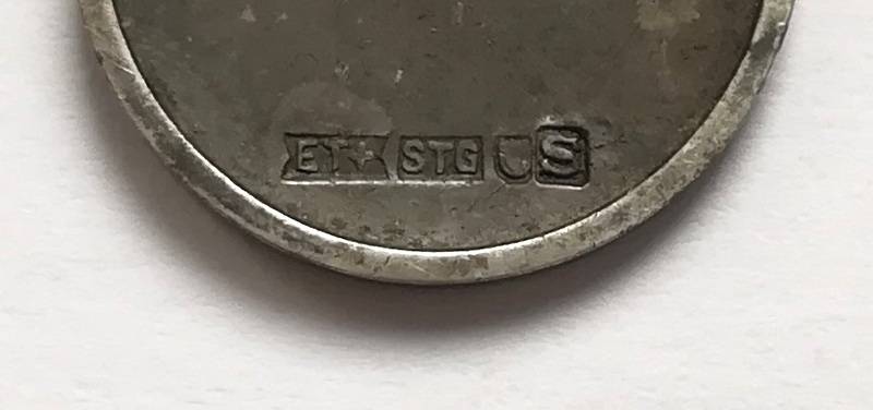 STERLING SILVER ST CHRISTOPHER PENDANT 16MM 2.3 GRAMS
