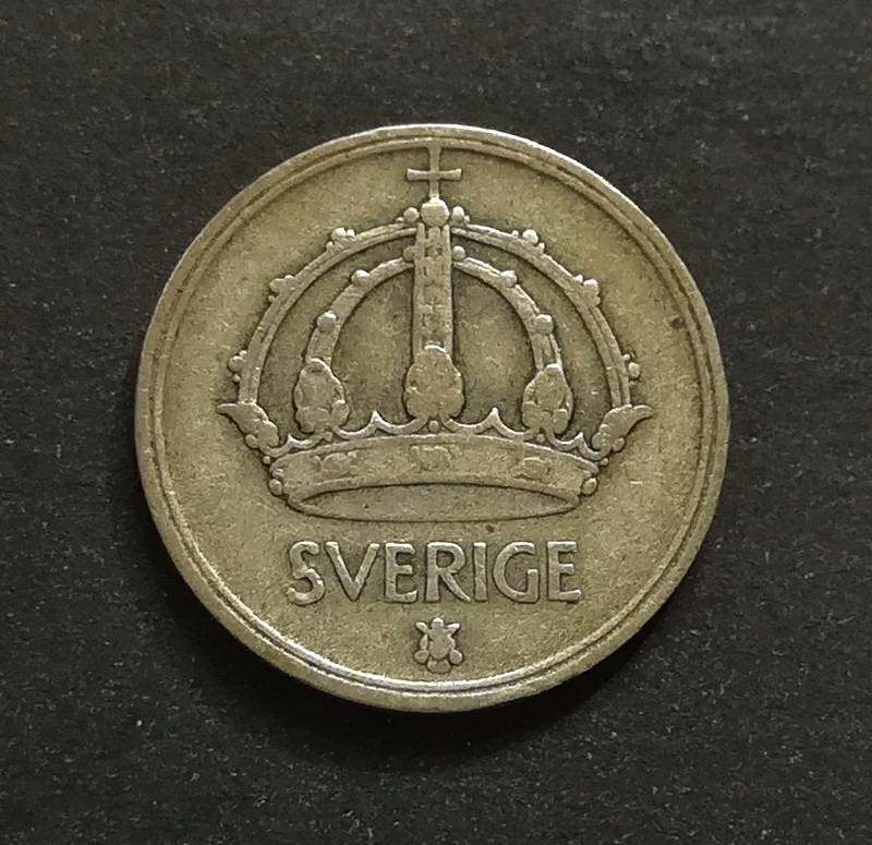 SWEDEN 1943G SILVER 25 ORE