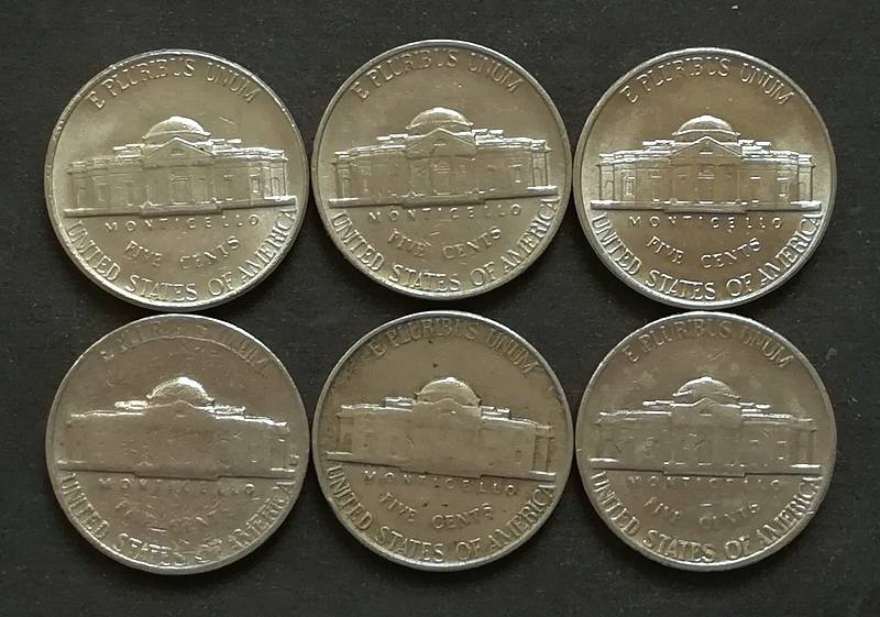 UNITED STATES 5 CENTS MIXED LOT (50 COINS)