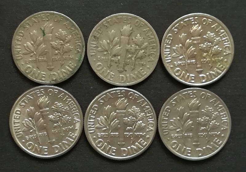 UNITED STATES DIME MIXED LOT (45 COINS)
