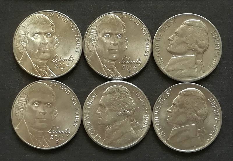 UNITED STATES 5 CENT MIXED LOT (50 COINS)