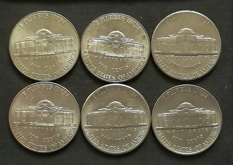 UNITED STATES 5 CENT MIXED LOT (50 COINS)