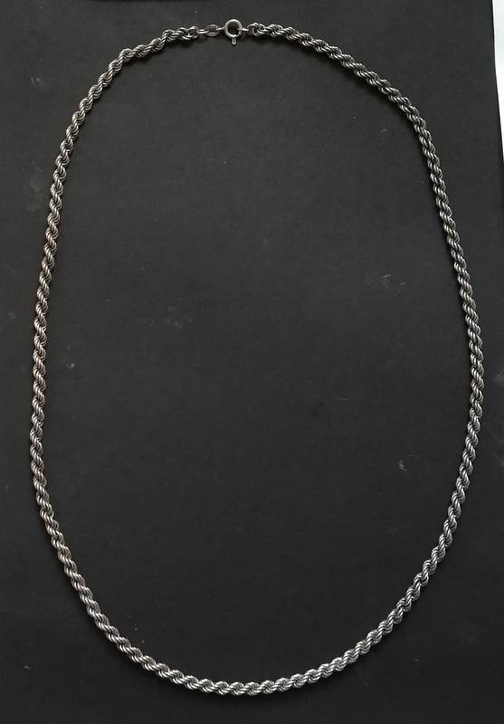 STERLING SILVER ROPE CHAIN 35.1 G 630X4MM