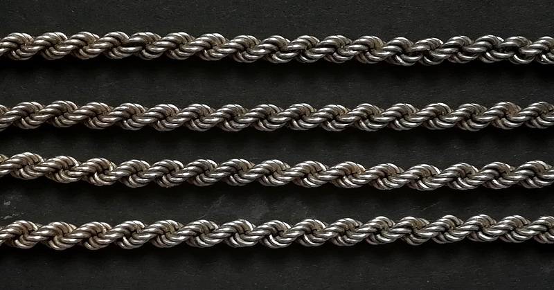 STERLING SILVER ROPE CHAIN 35.1 G 630X4MM