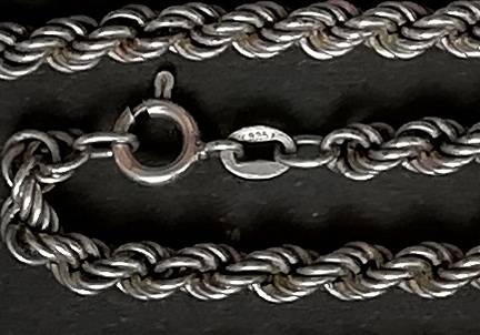 STERLING SILVER ROPE CHAIN 35.1 G 630X4MM
