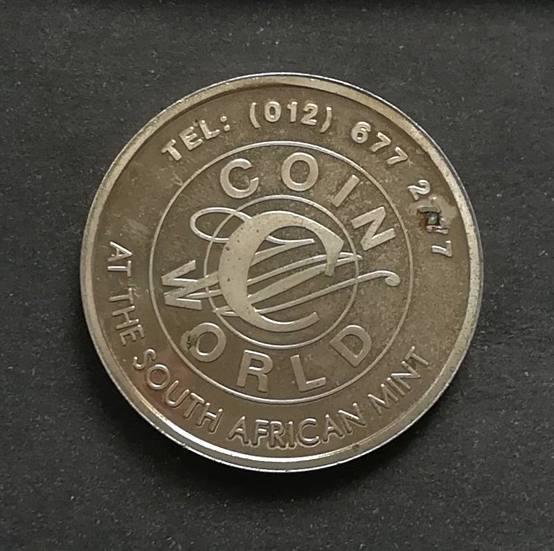 COIN WORLD + S A M 2009 *RHINO* TOKEN 24MM
