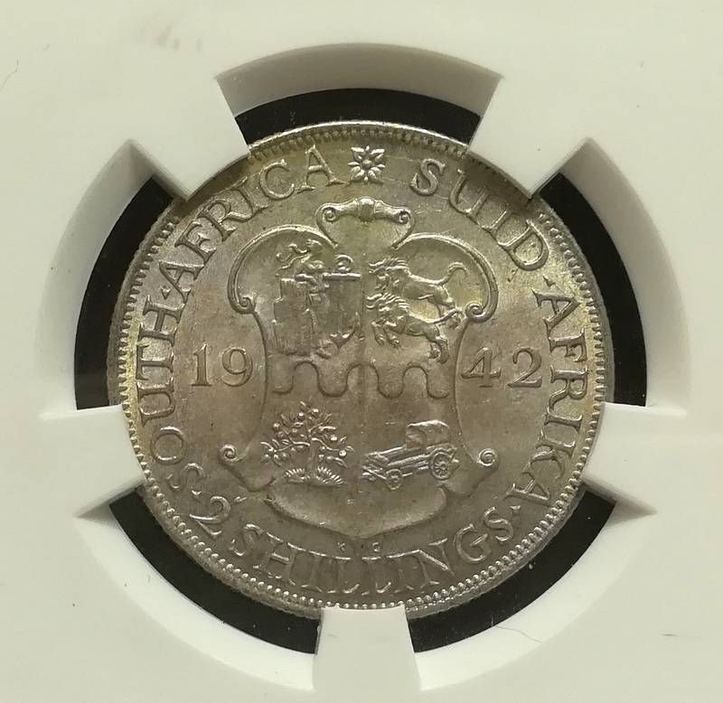 UNION 1942 2 SHILLING SANGS AU58