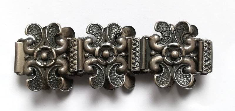 STERLING SILVER BRACELET 180MMX30MM 35 GRAMS