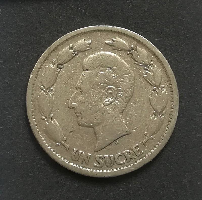 ECUADOR 1937 1 SUCRE COIN