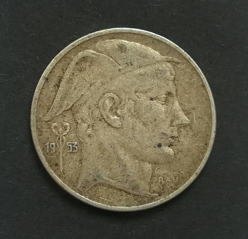 BELGIUM SILVER 1953 20 FRANCS