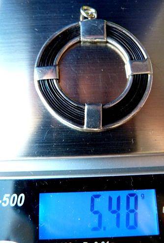 Sterling Silver and Elephant Hair Pendant