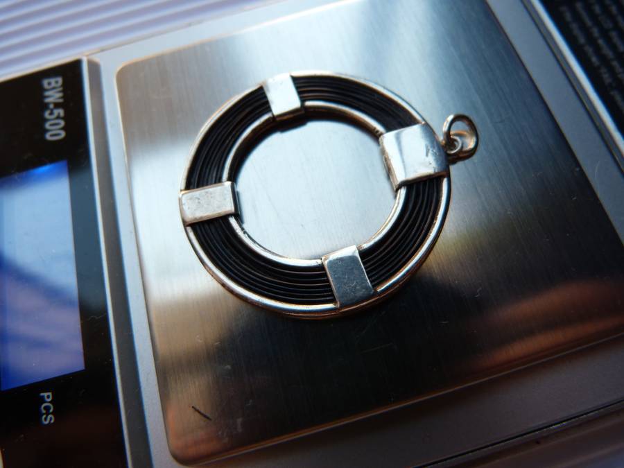 Sterling Silver and Elephant Hair Pendant