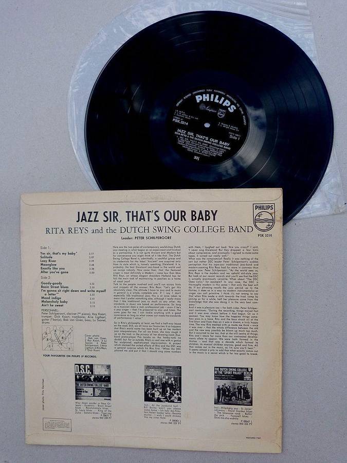 JAZZ SIR THAT'S OUR BABY. VINYL LP. RITA REYS AND THE DUTCH SWING COLLEGE BAND