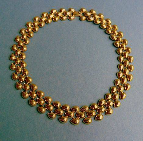 Vintage European 835 Silver, Goldplated Necklace/Choker from the 50th
