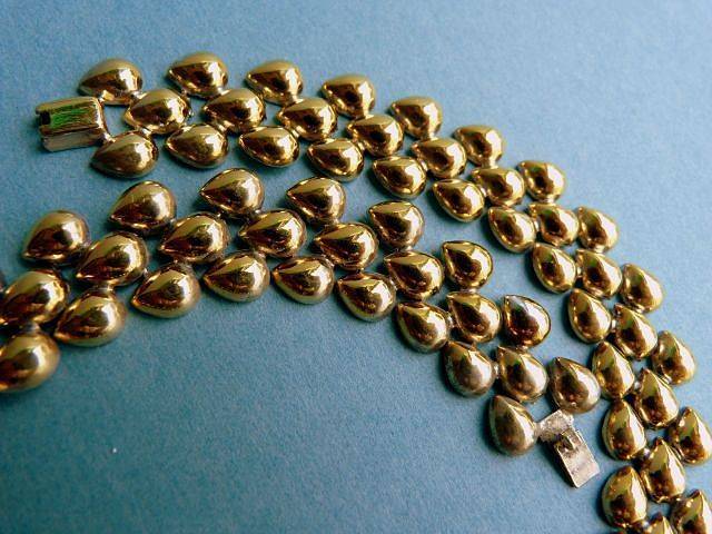 Vintage European 835 Silver, Goldplated Necklace/Choker from the 50th