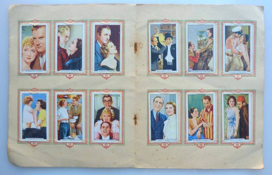 CIGARETTE ADVERTISING ALBUM. HOLLYWOOD MOVIE STARS