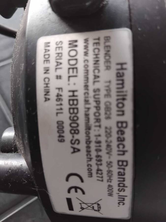 HAMILTON BEACH HBB 908 SA BAR BLENDER ( NO JUG )