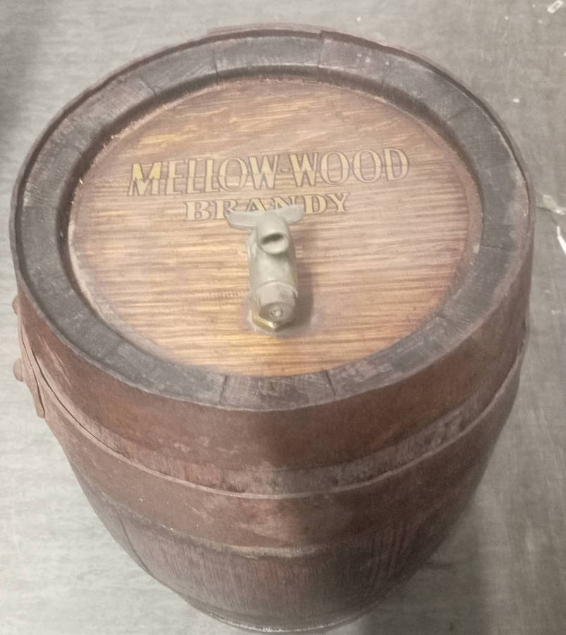 Mini Oak Barrel Melow-Wood Brandy. No Stand and Bung.