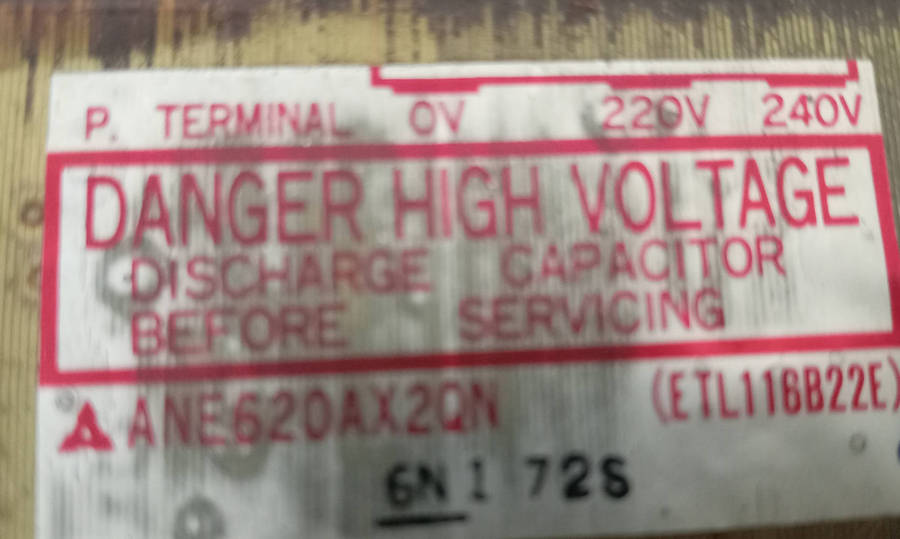 NATIONAL DIMENSION 4 MICROWAVE TRANSFORMER. ANE620AX2QN ( ETL216B22E)