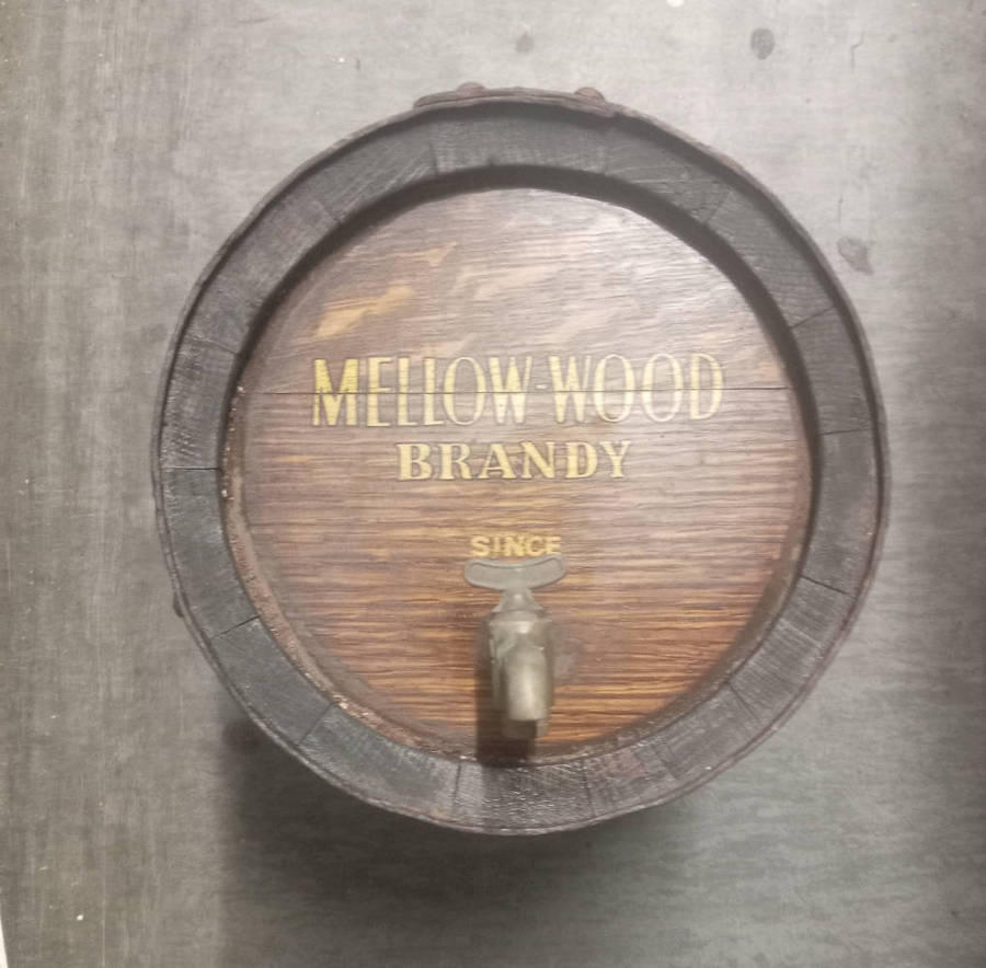 Mini Oak Barrel Melow-Wood Brandy. No Stand and Bung.