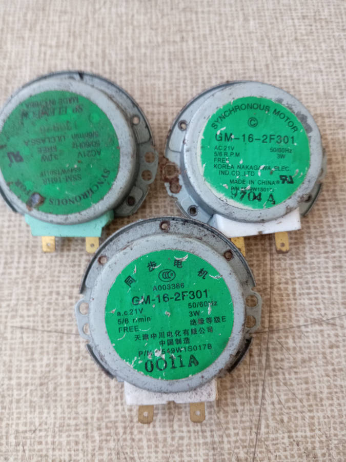 MICROWAVE SYNCHRONOUS MOTORS. AC 21V / AC30V AND 220V