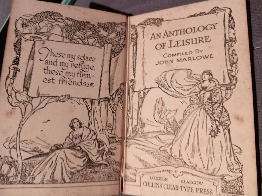 Book : " The Anthology of Leisure * by John Marlowe. 1929.