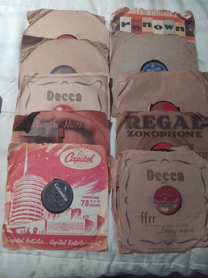 VINTAGE 10 INCH VINYL RECORDS. TEN AS PER DESCRIPTION.