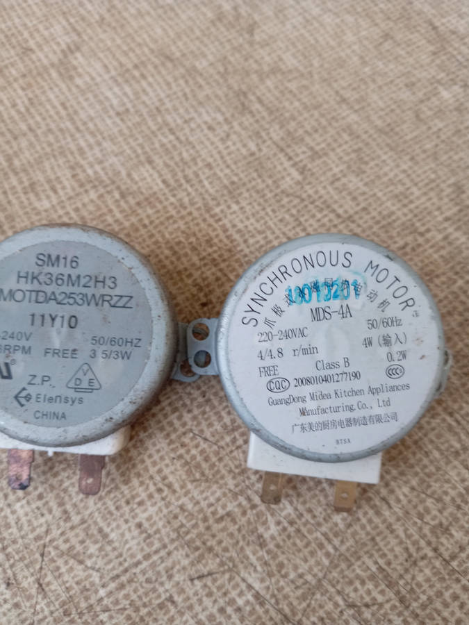 MICROWAVE SYNCHRONOUS MOTORS. AC 21V / AC30V AND 220V