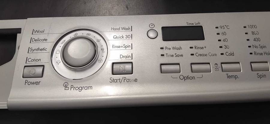LG FRONT LOADER WASHING MACHINE FACE PANEL .MODEL  WD-10160FU. SILVER.
