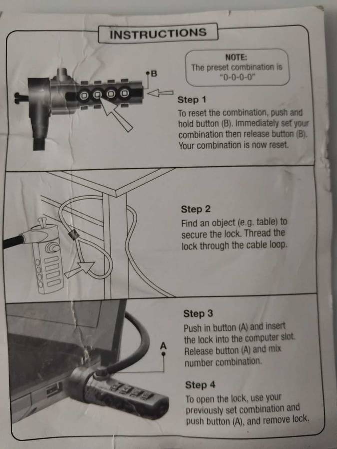 SecuPlus Tablet / Laptop Combination Lock .