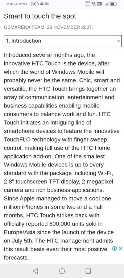 HTC ELF0100 CELLPHONE.