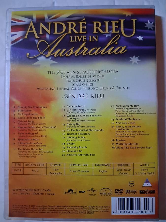 André Rieu Live in Australia on DVD