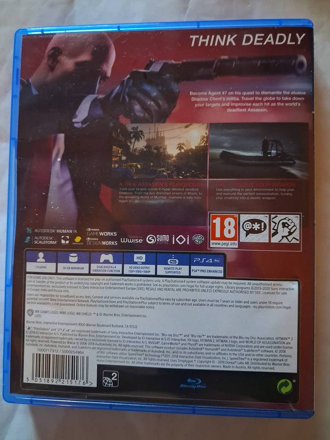 Hitman 2  for Ps4