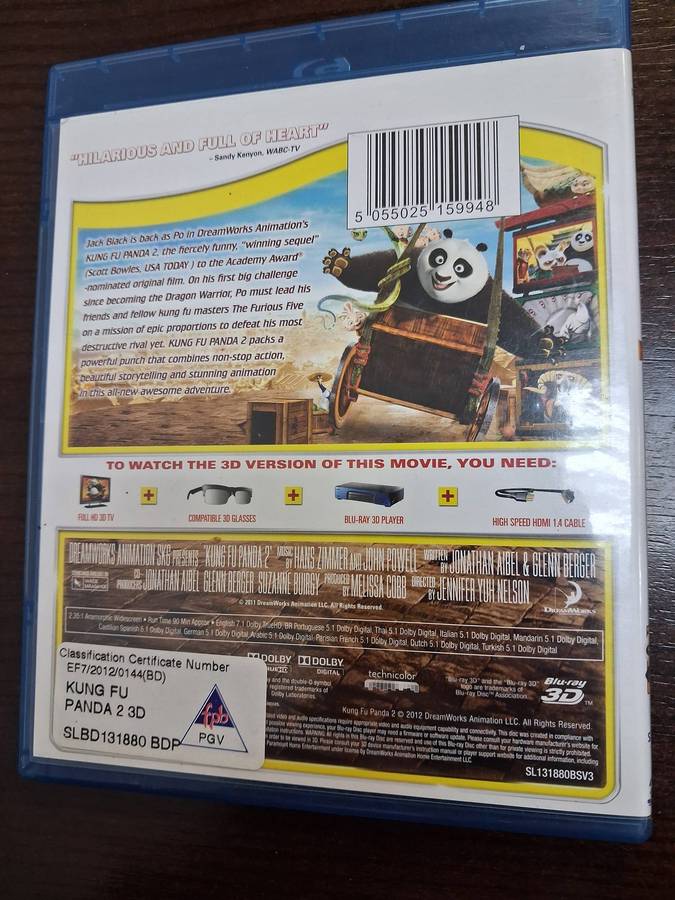 Kung fu Panda 2 on Blu-ray 3D