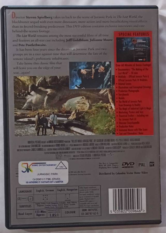 Jurassic Park The Lost World on DVD (Collector's Edition)