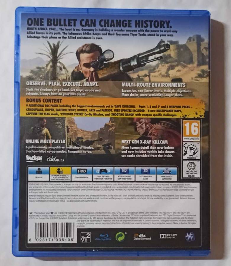 Sniper Elite 3 Ultimate Edition for Ps4 (CIB)