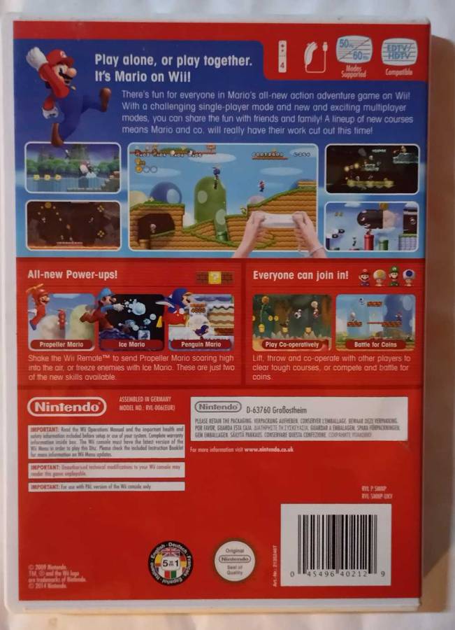 New Super Mario Bros. Wii (PAL, CIB)